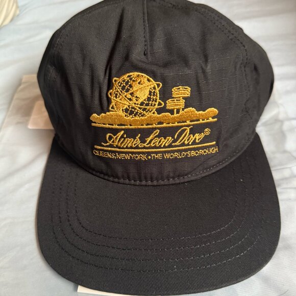 AIME LEON DORE unisphere SnapBack hat cap in jet black - Picture 2 of 4